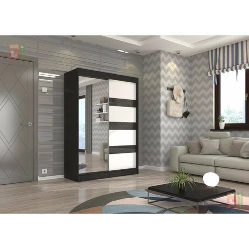ADRK Furniture Garderobna omara z drsnimi vrati Toura - 150 cm