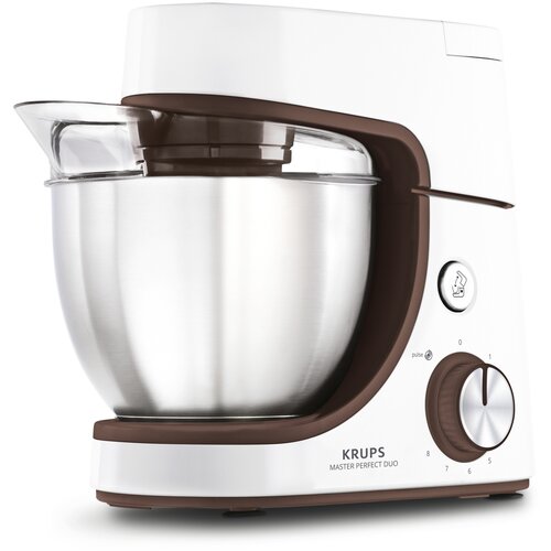 Krups KA 51K1 Master Perfect Duo Küchenmaschine, Silber / Weiß / Braun Cene