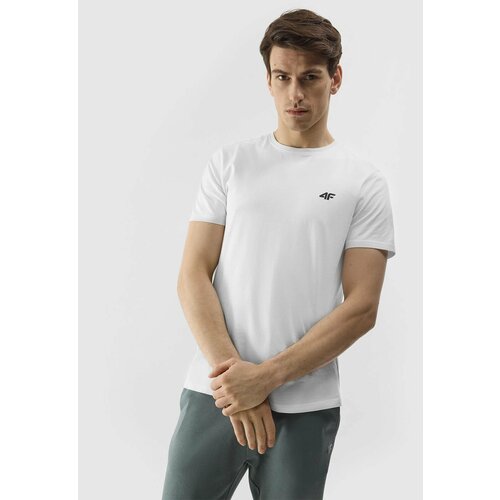 4f Men's Plain T-Shirt Regular - White Slike