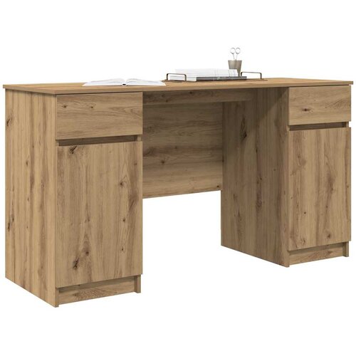  Stol s policom hrast artisan 140 x 49 x 76 cm Konstruirano drvo Slike