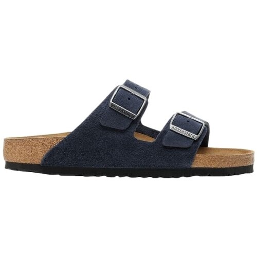 Birkenstock Arizona Suede Leather Narrow - New Navy Plava Slike