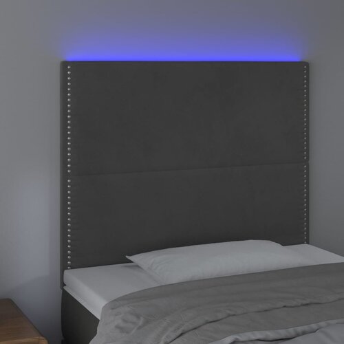  LED uzglavlje tamnosivo 90x5x118/128 cm bar&amp;scaron;unasto Slike