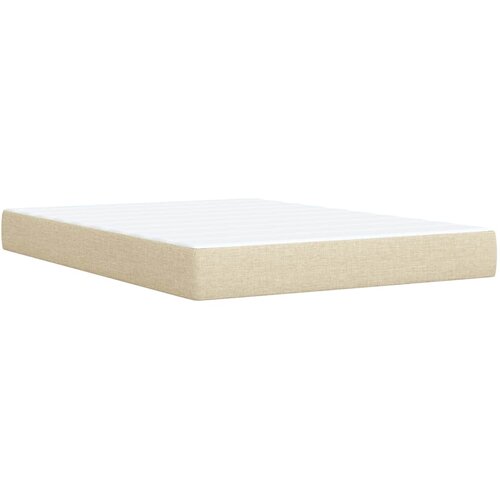  Krevet s oprugama i madracem krem 140x200 cm od tkanine Slike