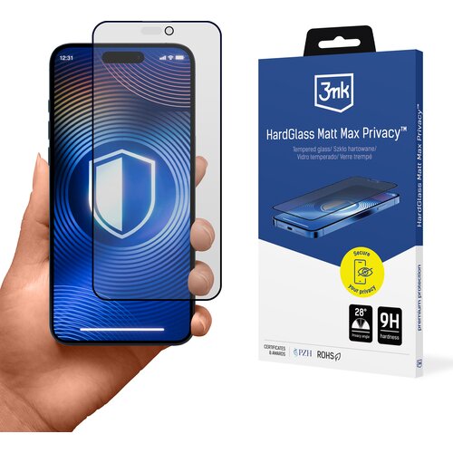 3mk HARDGLASS MATTE MAX PRIVACY GLASS ZA APPLE IPHONE 16 PRO ZA&Scaron;ČITA ZASLONA, (5000302685) Cene