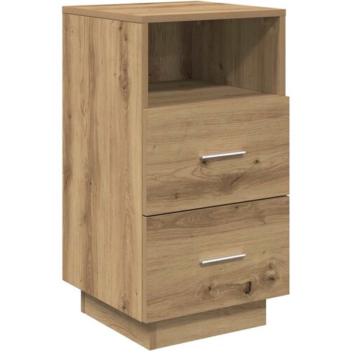 Maison Chic Nočna omarica - Nočna miza z 2 predaloma artisan hrast 36x36x68 cm, (21686785) Cene