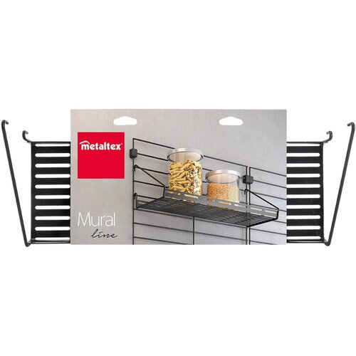 Metaltex Crni metalni element - polica 43x15 cm Mural &amp;ndash; Slike