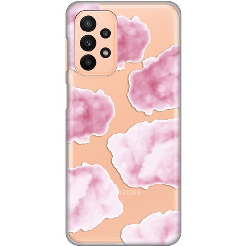  Silikonska maska za Samsung A235F Galaxy A23 4G/5G Pink Clouds Print Skin providna Slike