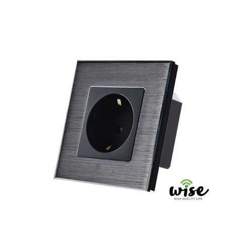 Wise uticnica bez wifi, aluminijumski panel crna U00013 Slike