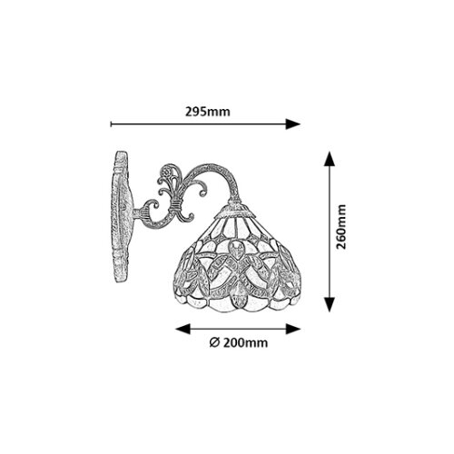 Brilagi tiffany vitražna zidna lampa luisa 1xE27/40W/230V Slike
