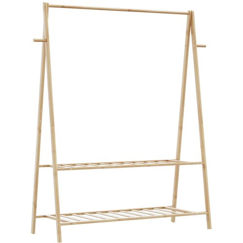  Stalak za odjeću s policama 132x45,5x150,5 cm od bambusa Cene