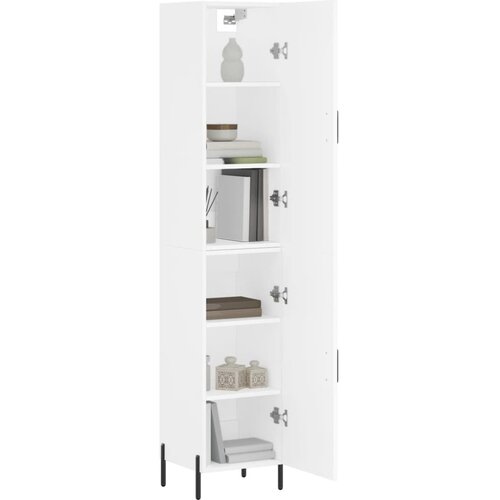  Visoka komoda bijeli 34,5x34x180 cm od konstruiranog drva Slike
