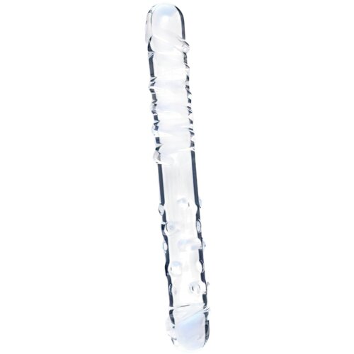Clarity dvostranski stekleni dildo (prozoren) Slike