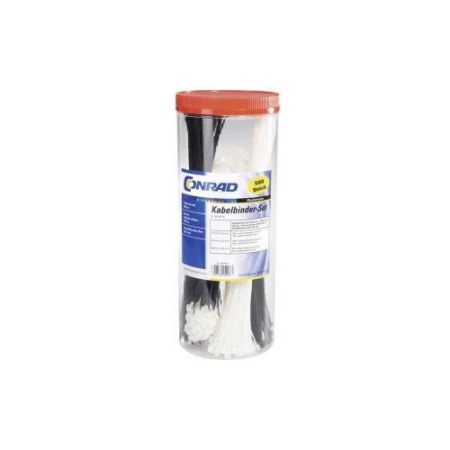 TRU COMPONENTS Sortiment vezic za kabele 300 mm crne boje, prirodne boje Conrad Components 544979 500 kom. Cijene
