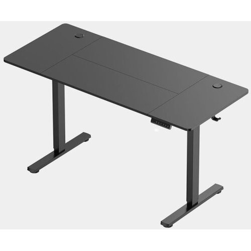 Vonhaus Črna električno nastavljiva dvižna pisalna miza 140 &amp;times; 60 cm z USB-C polnilnim priključkom Slike