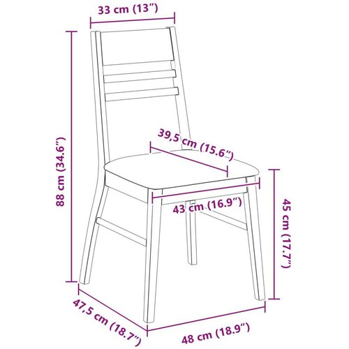  Trpezarijske stolice 2 pcs Svijetlosmeđa 43 x 54 x 89 cm Slike