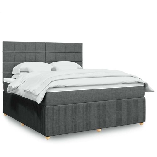  Okvir kreveta s oprugama i madrac svjetlosivi 180x200cm tkanina Slike