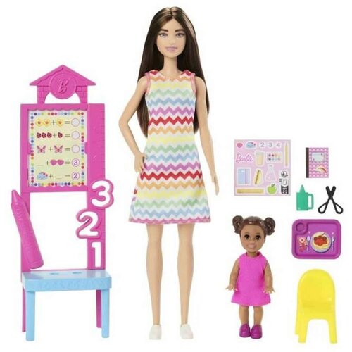  Barbie rjavolasa učiteljica karierna lutka z dodatki - Cene