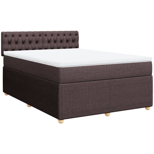 Maison Chic Box spring postelja - Vzmetna postelja z vzmetnico temno rjava 140x200 cm blago SL5133, (21904963) Cene
