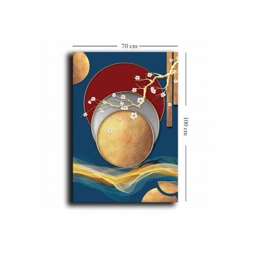  70100NISC-037 beige grey red blue decorative canvas painting Slike
