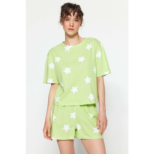 Trendyol Pajama Set - Green - Geometric pattern Slike
