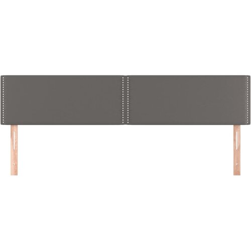  Uzglavlja siva 200x5x78/88 cm od umjetne kože Slike