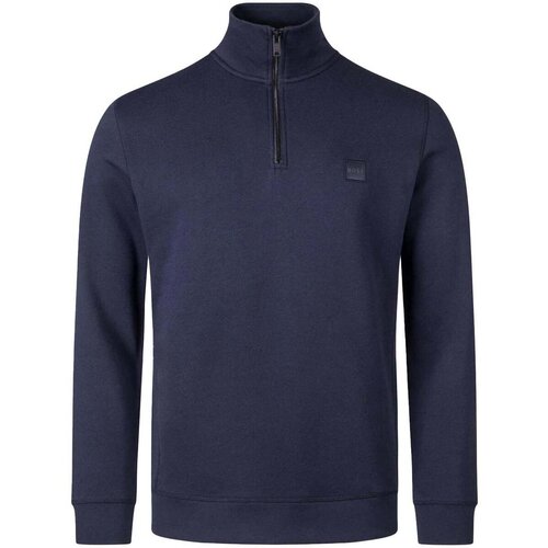 Boss Quarter Zip Zetrust Sweatshirt Dark Blue Plava Slike