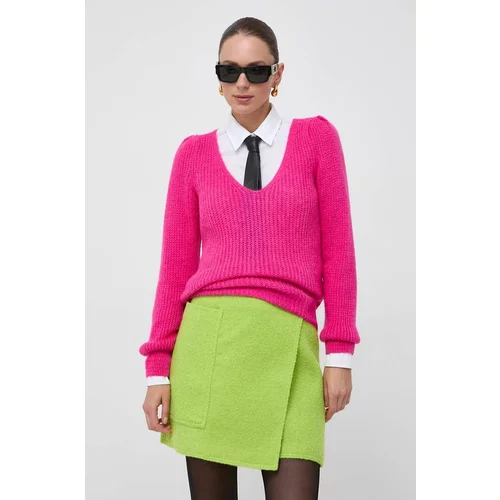 Morgan Pulover s dodatkom vune za žene, boja: ružičasta