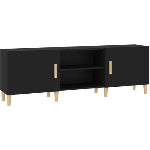 Maison Chic TV omarica - TV enota - Televizijska omarica črna 150x30x50 cm konstruiran les, (21700390) Slike