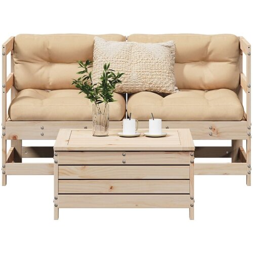 vidaXL 3-dijelni set vrtnih sofa od masivne borovine Cijene