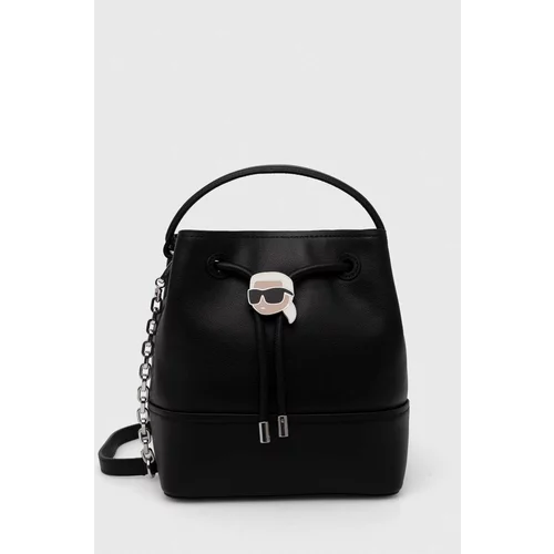 Karl Lagerfeld Kožna torba boja: crna, 245W3052