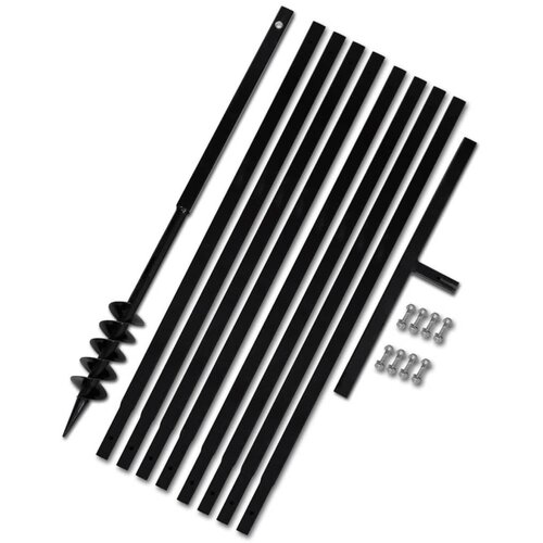 vidaXL Jeklen spiralni vrtalni sveder za zemljo z ročajem 80 mm z 9 m pod., (21366909) Cene