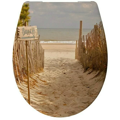 Poseidon WC deska Playa (duroplast, počasno spuščanje, bež-rjava)