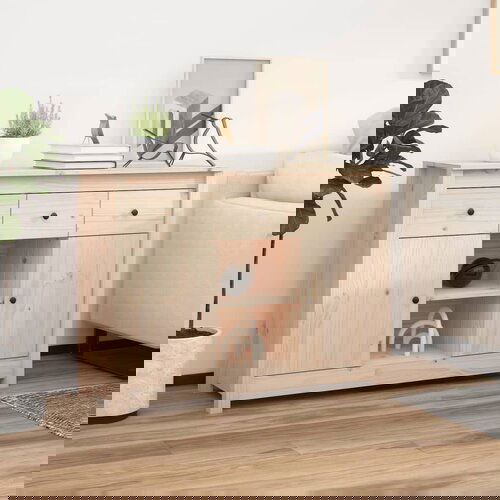 The Living Store Komoda 100x35x74,5 cm trdna borovina - Komoda, (21662261) Cene