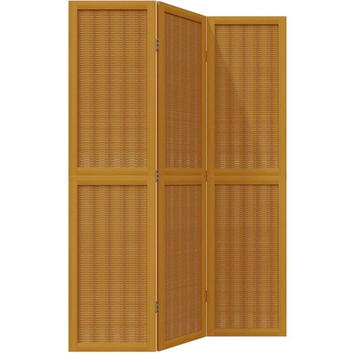 Maison Chic Paravan - Sobne pregrade 3-delni rjav trden les pavlovnije, (22111447) Cene