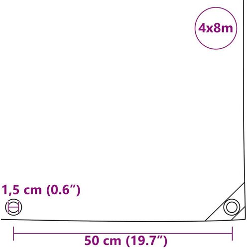 VidaXL Cerada 650g / m&amp;sup2; Narančasta 4 x 8 m Platno s PVC premazom Slike