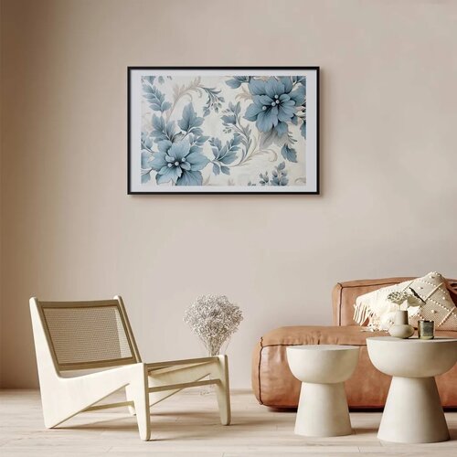  Plakat Turquoise Ornamental Retro Flowers 60x40 Cene
