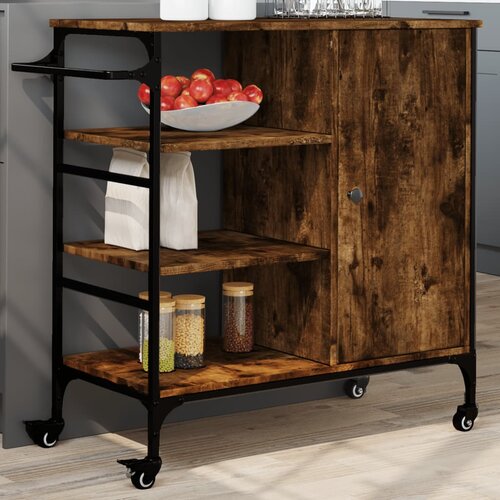 vidaXL Kuhinjska kolica boja hrasta 87 5x38 5x84 5cm konstruirano drvo Cijene