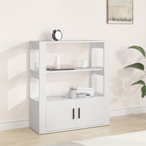  Komoda bijela 80 x 30 x 90 cm od konstruiranog drva Cijene