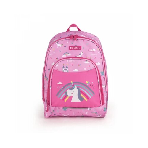 RANAC predškolski ergonomski 27x34x12 cm 9l-0,28 kg Rainbow Gabol roze Slike