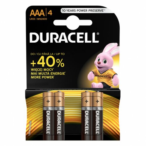 Duracell alkalne baterije AAA LR03BP4 Slike