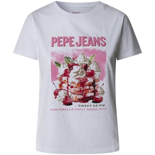 PepeJeans Majice s kratkimi rokavi - Bela Slike