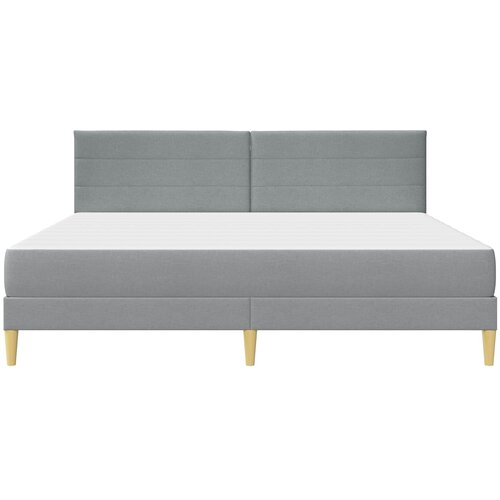  Okvir kreveta s madracem Svijetlo siva 180 x 200 cm tkanina Slike