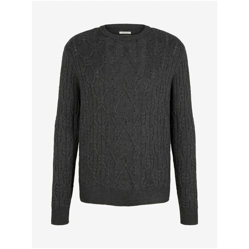 Tom Tailor Grey-black men's sweater with wool - Men Cene