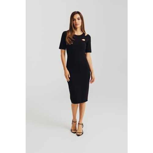 Legendww ženska   crna elegantna haljina sa asimetricnim izrezom 5948-7963-06 Cene