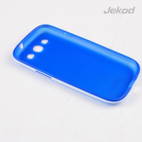 Jekod silikonski ovitek Samsung Galaxy S3 i9300 TPU/T prozorno moder z okvirjem + Za&amp;scaron;čitna folija Slike