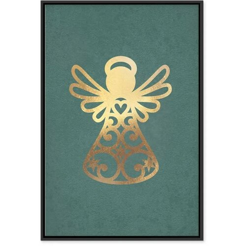  Slika - Angelic Christmas (1 Part) Vertical 80x120 U crnom drvenom okviru Slike