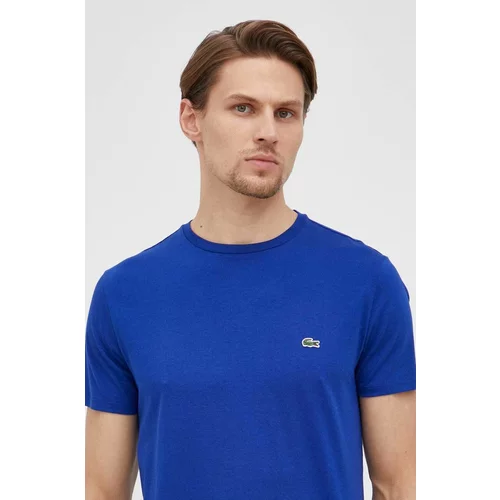 Lacoste Bombažna kratka majica mornarsko modra barva