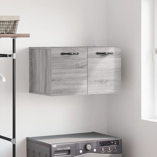 The Living Store Stenska omarica siva sonoma 60x36,5x35 cm inženirski les - Stenska Omarica, (21430638) Slike