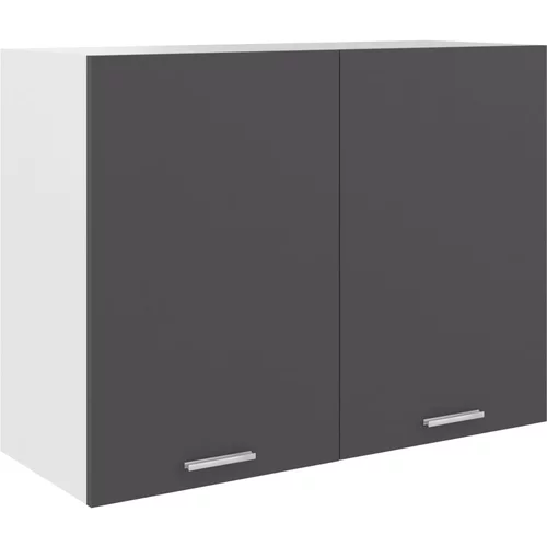 vidaXL Viseča omarica siva 80x31x60 cm iverna plošča, (20716167)