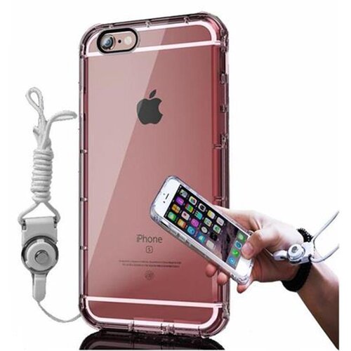Cadorabo CASE, združljiv z Apple v prozornem Rosă Gold - zaščitni pokrov iz fleksibilnega silikona TPU s pasom, (20588823) Cene